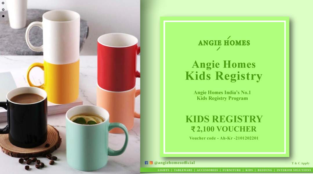 Angie Homes Kids Registry Program Gift Voucher Cups ANGIE HOMES