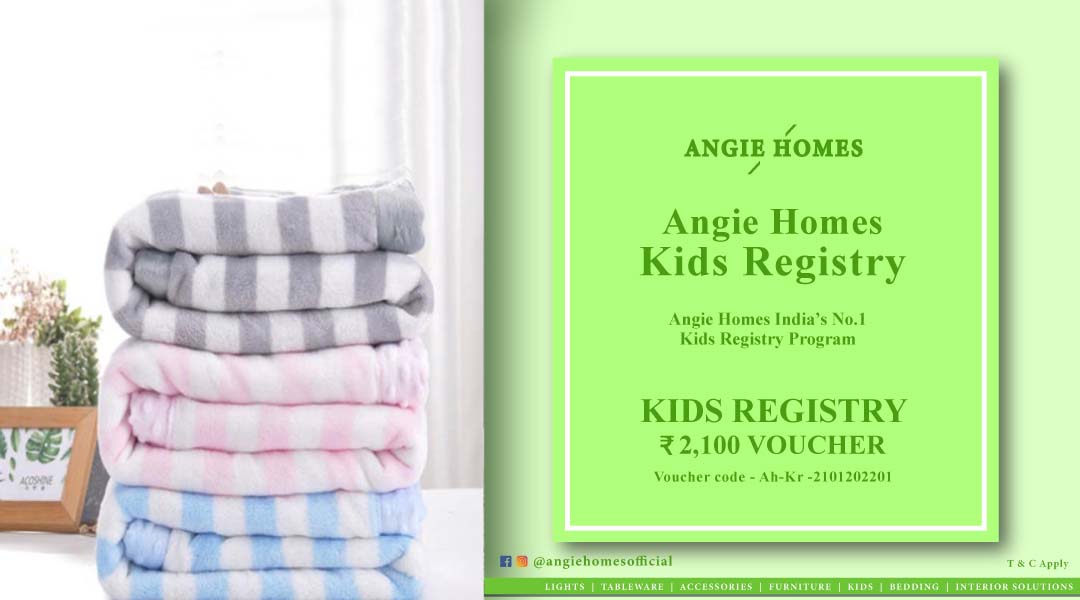 Angie Homes Kids Registry Program Gift Voucher for Kids Blankets ANGIE HOMES