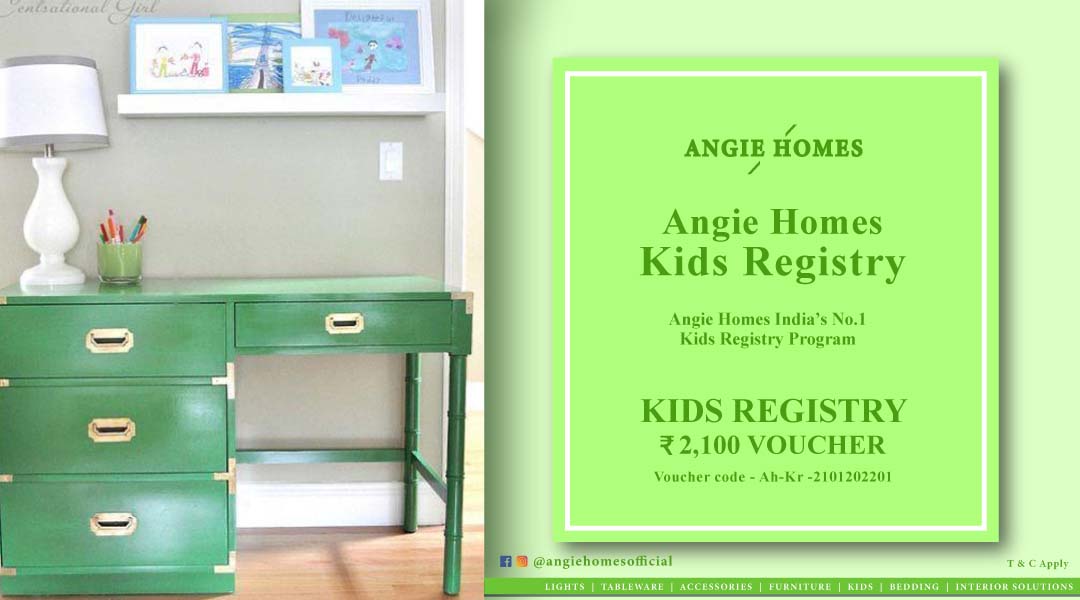 Angie Homes Kids Registry Program Gift Voucher for Kids Study Table ANGIE HOMES