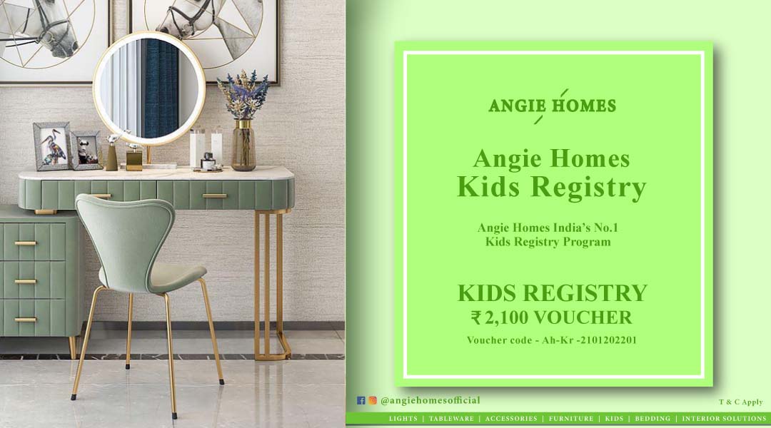 Angie Homes Kids Registry Program Gift Voucher for Study Desk ANGIE HOMES