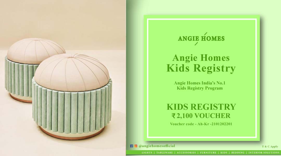 Angie Homes Kids Registry Program Gift Voucher Pouf ANGIE HOMES