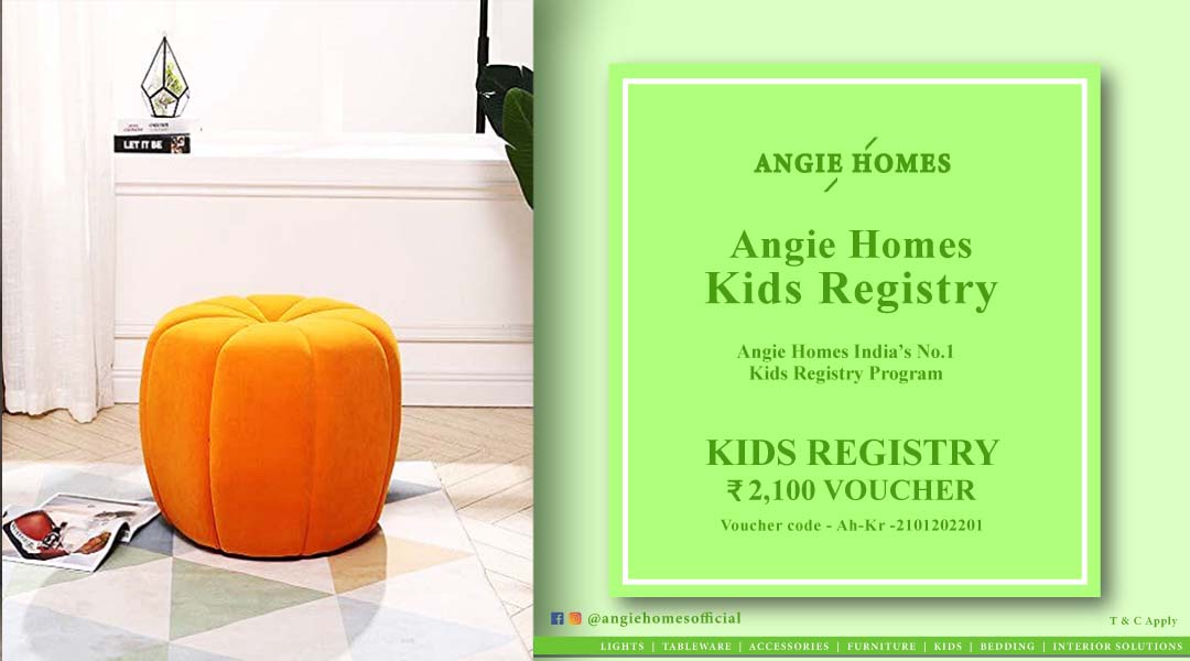 Angie Homes Kids Registry Program Gift Voucher Stylish Poufs ANGIE HOMES