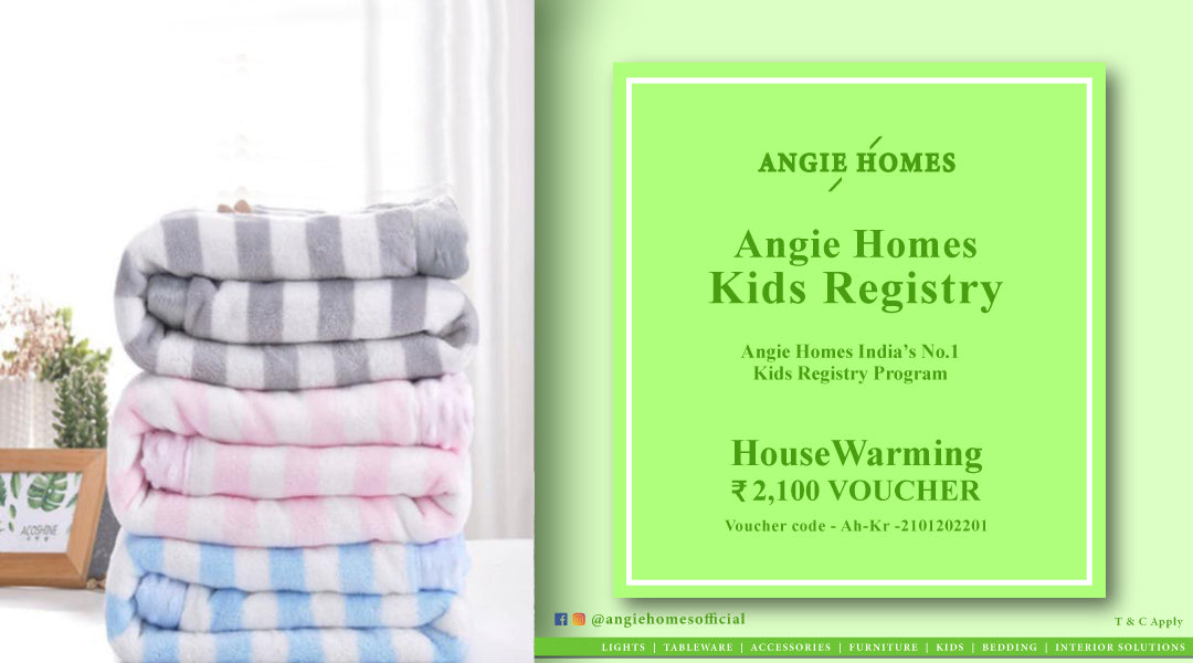 Book Online Kids Registry Gift Voucher for New Born Baby Blanket ANGIE HOMES