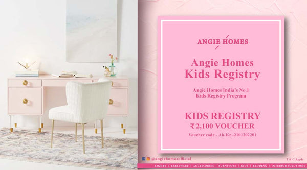Angie Homes Kids Registry Pink Gift Voucher for Kids Study Table Online ANGIE HOMES