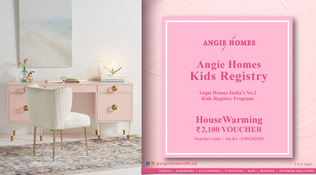 Angie Homes Kids Registry Gift Voucher for Girls Study Table Chair ANGIE HOMES