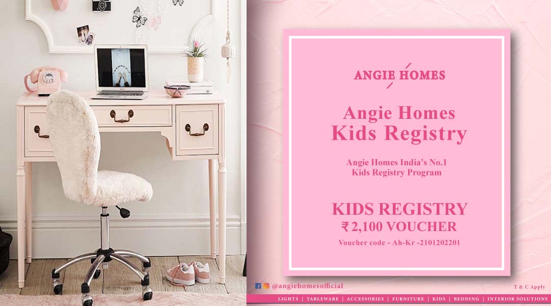 Angie Homes Kids Registry Gift Voucher for Luxury Study Table Chair ANGIE HOMES