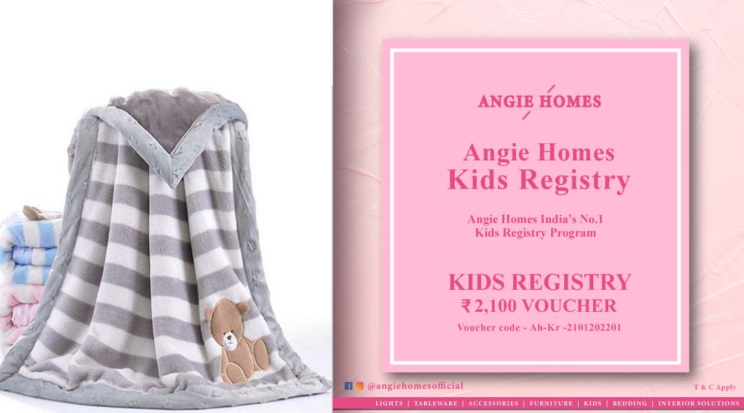 Angie Homes Kids Registry Gift Voucher for Kids Blankets ANGIE HOMES