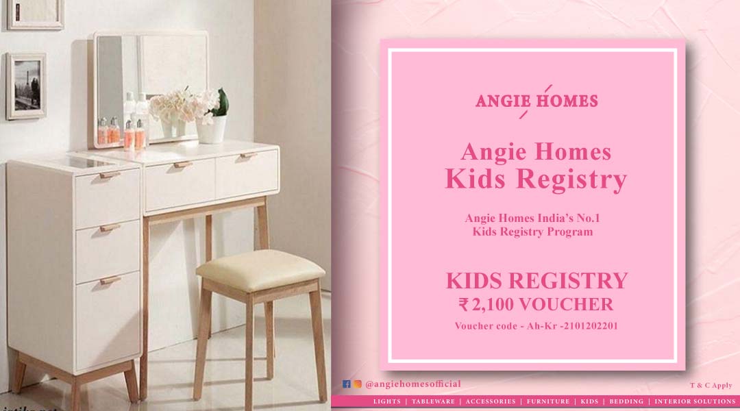 Angie Homes Kids Registry Gift Voucher for Luxury Side Desk ANGIE HOMES