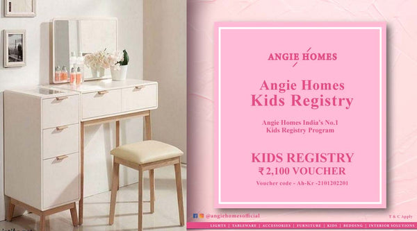 Angie Homes Kids Registry Gift Voucher for Luxury Side Desk ANGIE HOMES