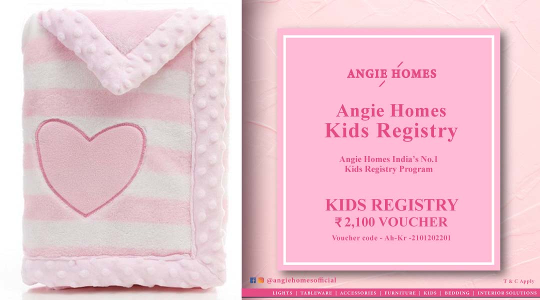 Angie Homes Kids Registry Gift Voucher Blanket ANGIE HOMES