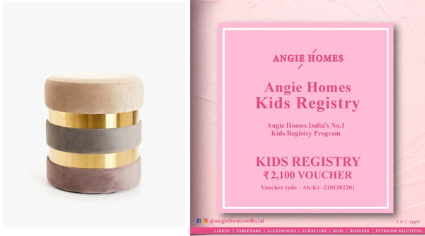 Angie Homes Kids Registry Gift Voucher for Kids Pouf ANGIE HOMES