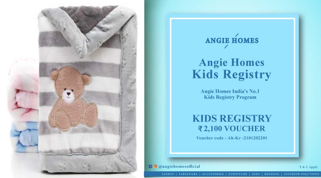 Angie Homes Kids Registry Gift Voucher for Kids Blanket ANGIE HOMES