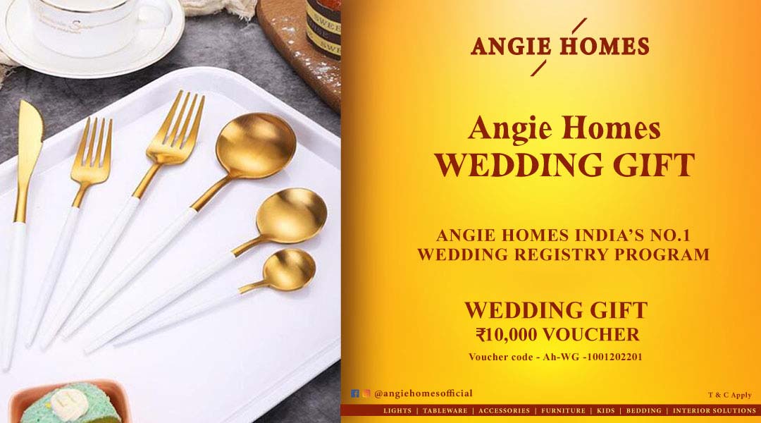 Angie Homes for Indian Wedding Cutlery Gift Voucher ANGIE HOMES