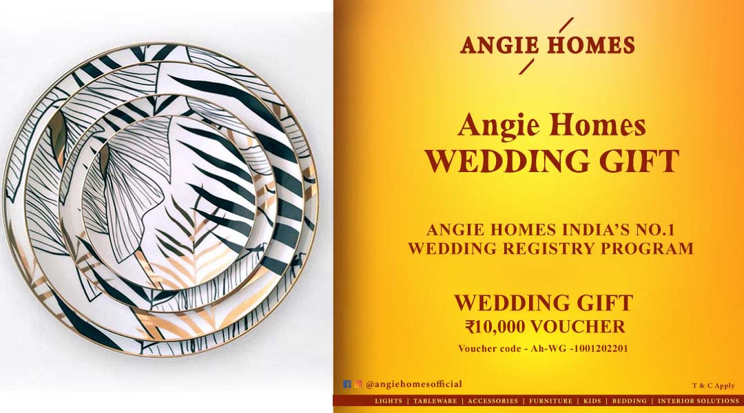 Angie Homes for Indian Wedding Plate Sets Gift Voucher ANGIE HOMES