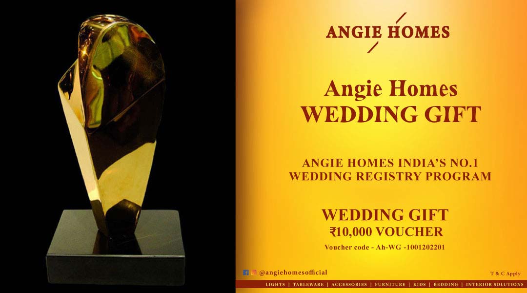 Angie Homes for Indian Wedding Sculpture Gift Voucher ANGIE HOMES