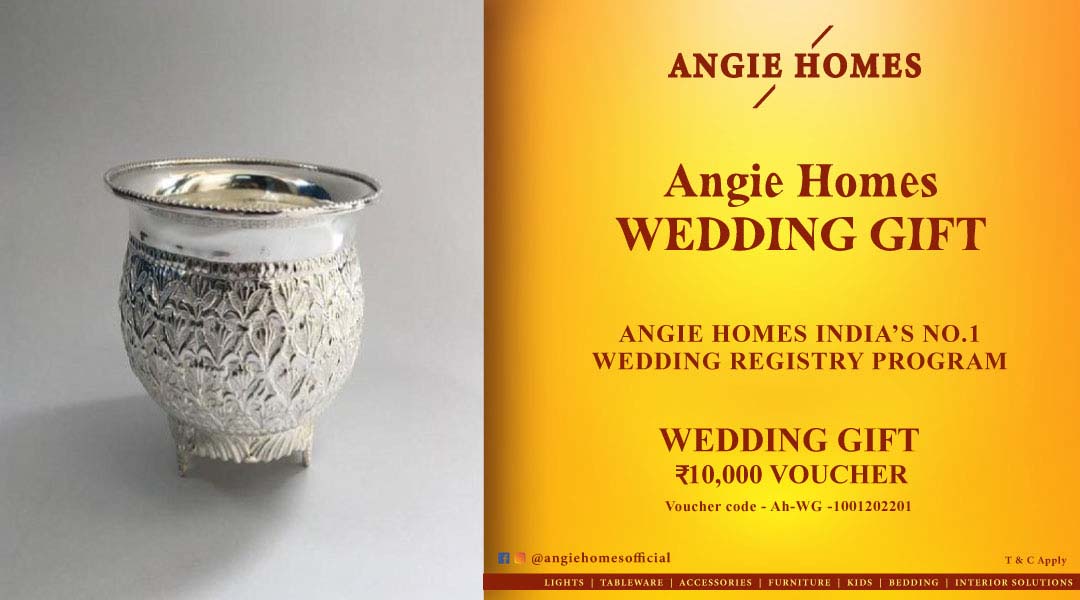 Angie Homes for Indian Wedding Silver Gift Voucher ANGIE HOMES