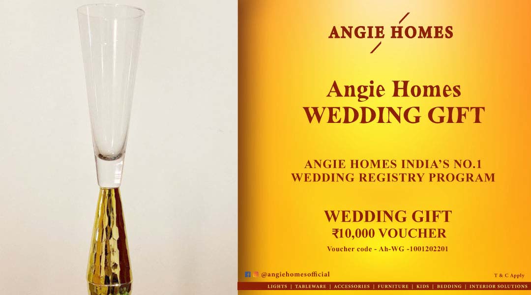 Angie Homes for Indian Wedding Set of Glass Gift Voucher ANGIE HOMES