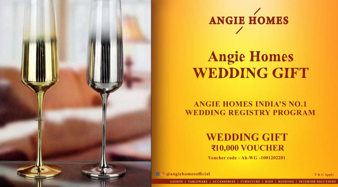 Angie Homes for Indian Wedding Wine Glass Gift Voucher ANGIE HOMES