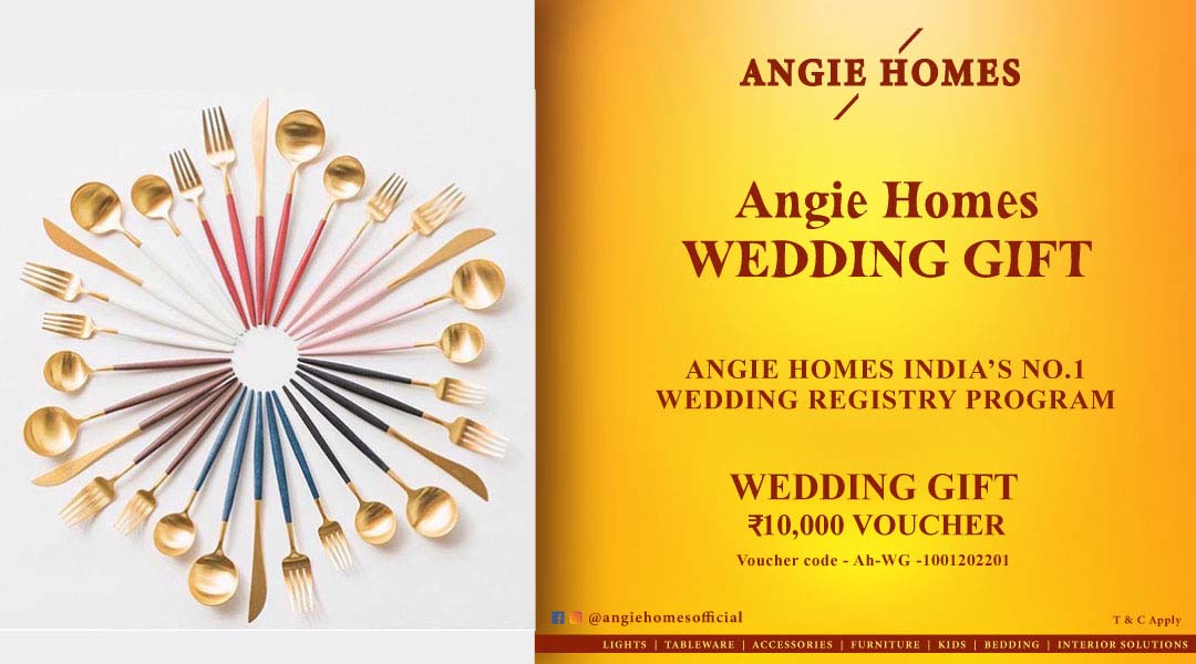 Angie Homes for Indian Wedding Cutlery Sets Gift Voucher ANGIE HOMES