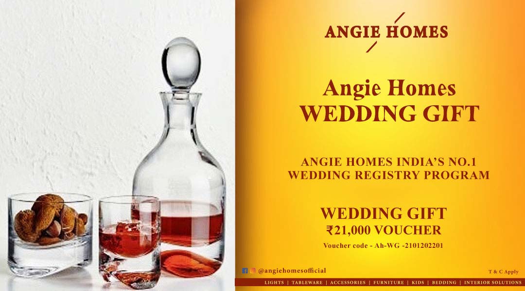 Angie Homes Offers Indian Wedding Gift Voucher for Crystal Jar Sets ANGIE HOMES
