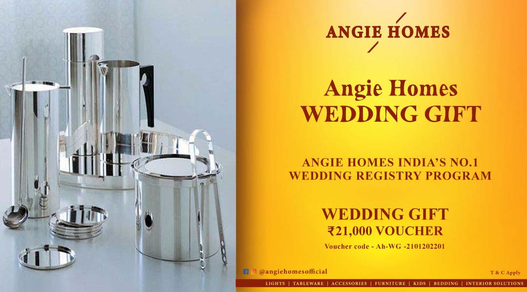 Angie Homes Offers Indian Wedding Gift Voucher for Jar ANGIE HOMES