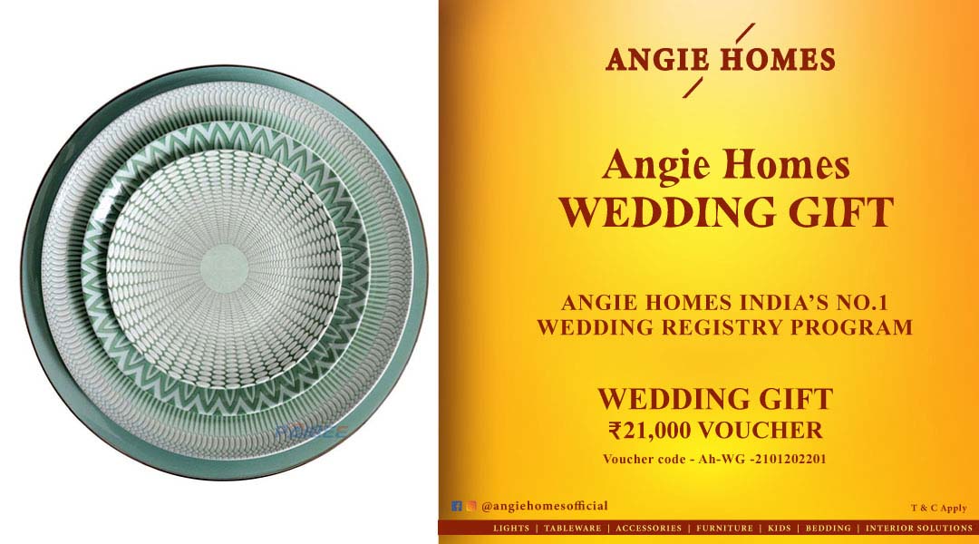 Angie Homes Offers Indian Wedding Gift Voucher for Design Plates ANGIE HOMES
