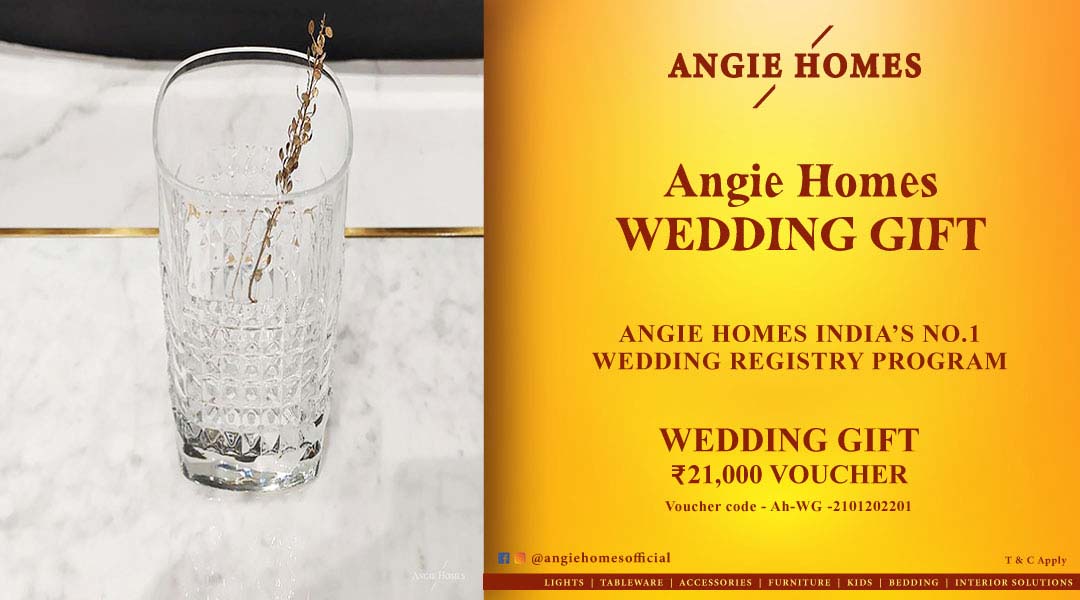 Angie Homes Offers Indian Wedding Gift Voucher for Glass ANGIE HOMES