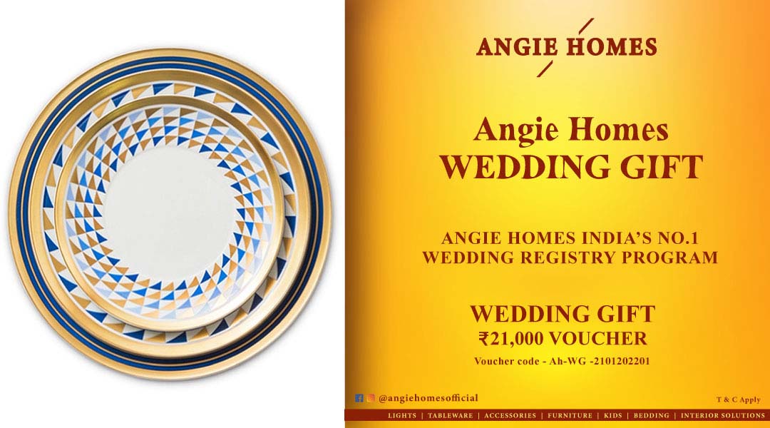 Angie Homes Offers Indian Wedding Gift Voucher for Green Plates ANGIE HOMES
