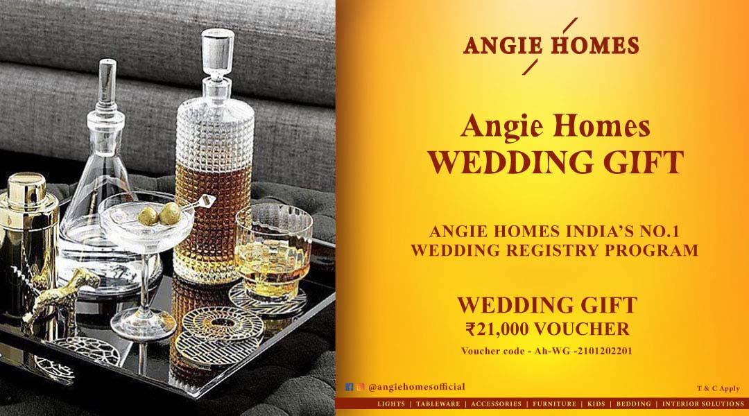 Angie Homes Offers Indian Wedding Gift Voucher for Jar Set ANGIE HOMES