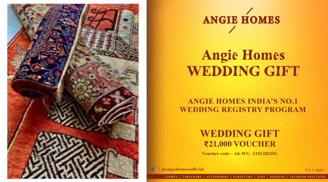 Angie Homes Offers Indian Wedding Gift Voucher for Carpet ANGIE HOMES