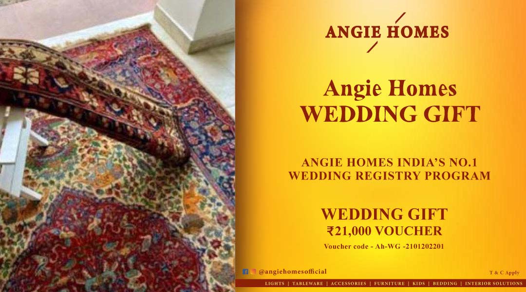 Angie Homes Offers Indian Wedding Gift Voucher for Luxury Carpet ANGIE HOMES