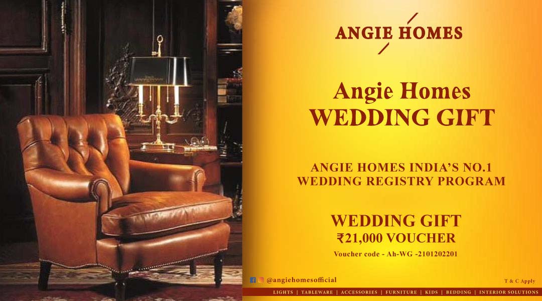 Angie Homes Offers Indian Wedding Gift Voucher for Luxury Sofa ANGIE HOMES