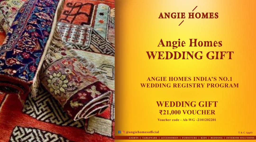 Angie Homes Offers Indian Wedding Gift Voucher for Soft Carpet ANGIE HOMES