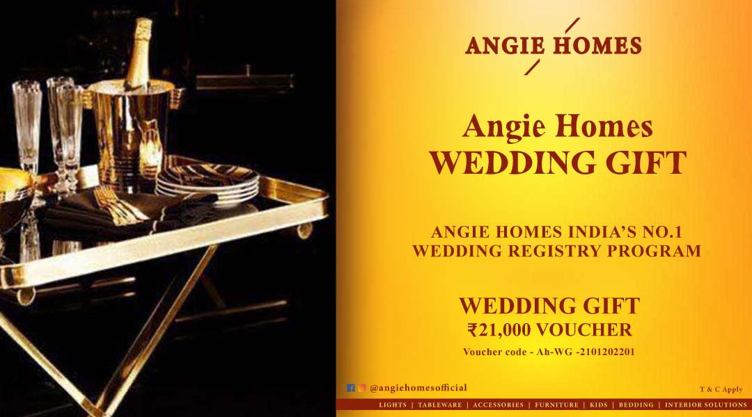 Angie Homes Offers Indian Wedding Gift Voucher for Bar Jar ANGIE HOMES