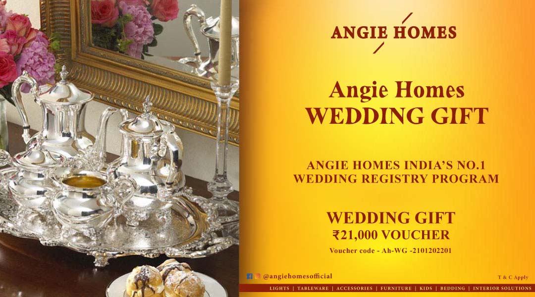 Angie Homes Offers Indian Wedding Gift Voucher for Bar Glass Set ANGIE HOMES