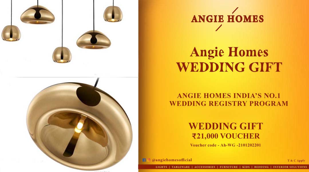 Angie Homes Offers Indian Wedding Gift Voucher for Hinging Lights ANGIE HOMES