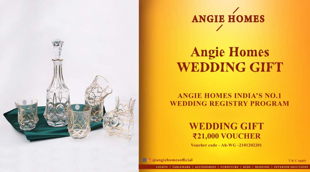 Angie Homes Offers Indian Wedding Gift Voucher for Glass Jar Set ANGIE HOMES