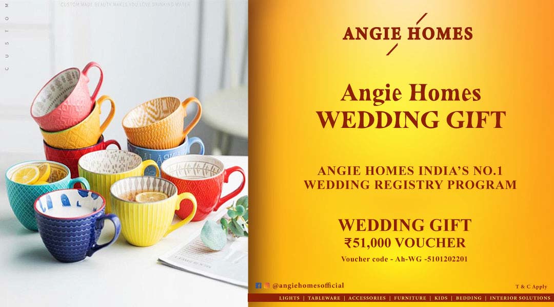 Angie Homes Offers for Indian Wedding Gift Voucher Sale ANGIE HOMES