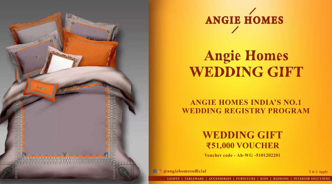 Angie Homes Offer for Indian Wedding E-Gift Voucher Online ANGIE HOMES