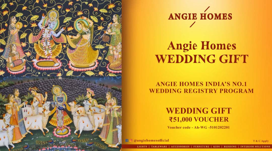 Angie Homes Offer for Indian Wedding E-Gift Voucher Online ANGIE HOMES