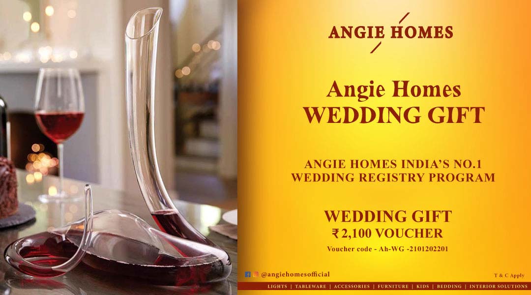 Angie Homes for Indian Wedding Premium Wine Bar Set Gift Voucher ANGIE HOMES