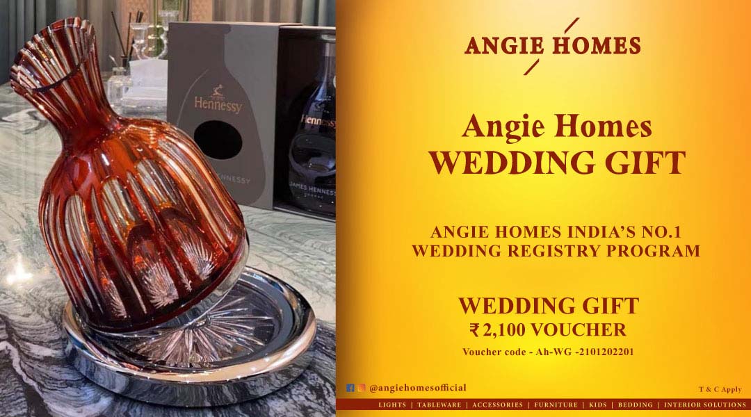 Angie Homes for Indian Wedding Glass Gift Voucher ANGIE HOMES