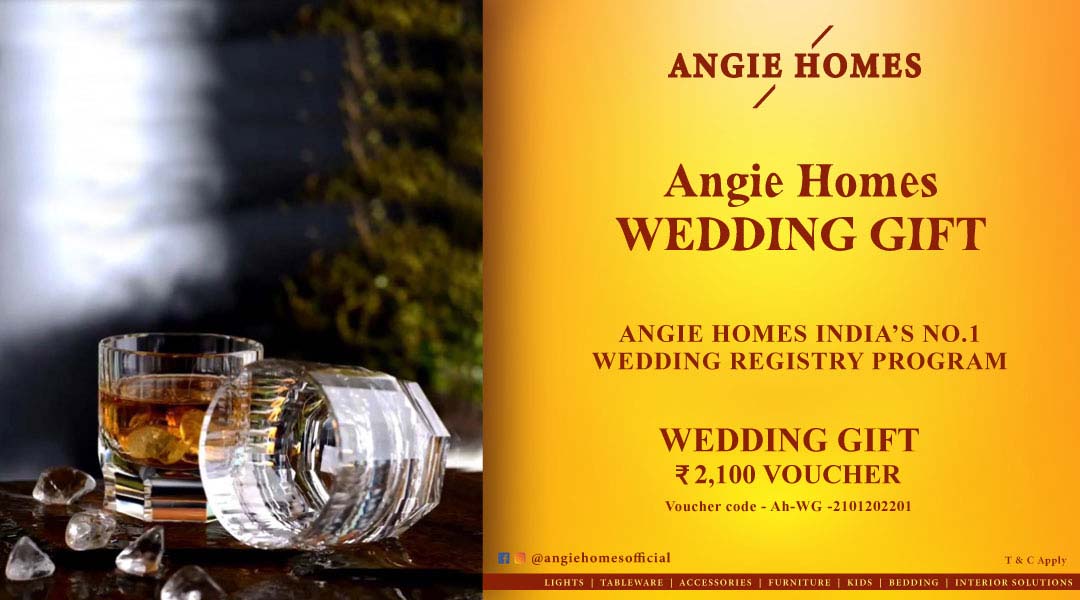 Angie Homes for Indian Wedding Wine Glass Gift Voucher ANGIE HOMES