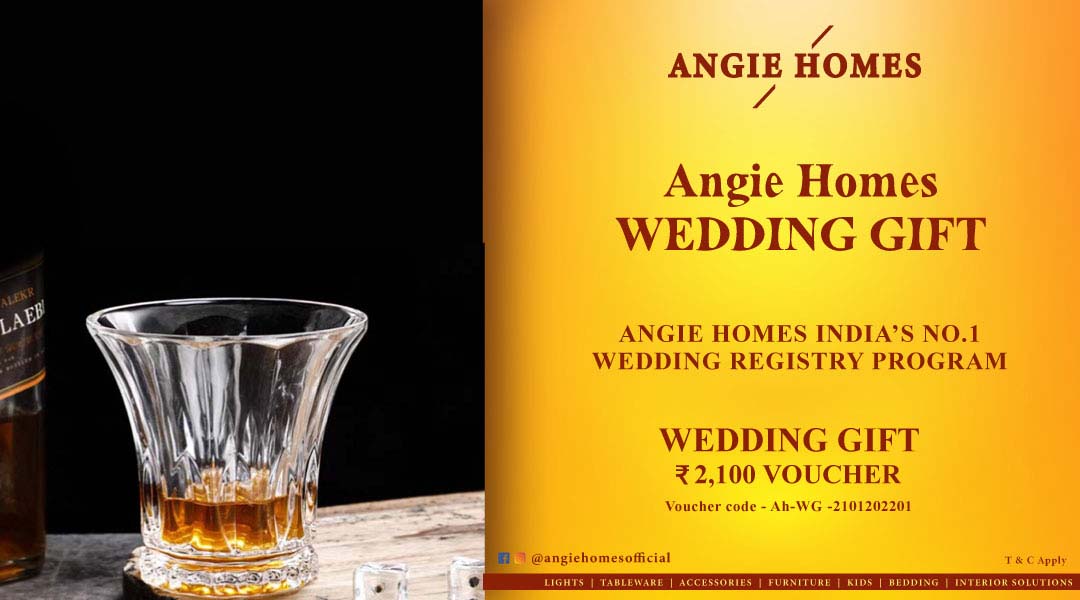 Angie Homes for Indian Wedding Set of Wine Glass Set Gift Voucher ANGIE HOMES