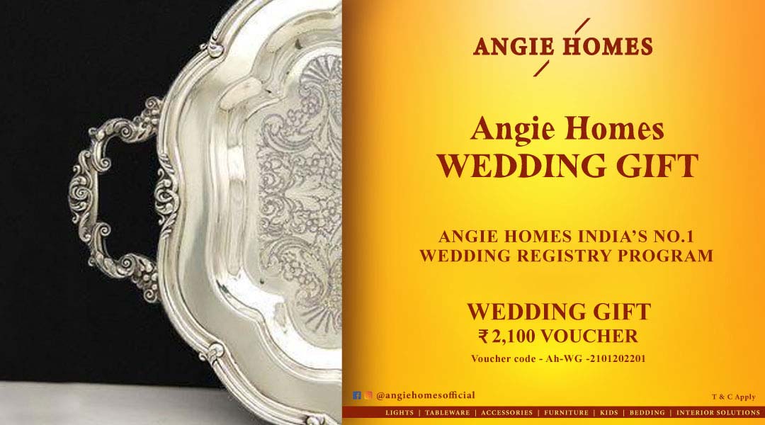 Angie Homes Wedding Registry Gift Voucher Silver Tray ANGIE HOMES