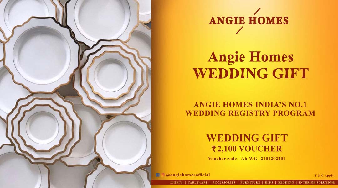 Angie Homes for Indian Wedding Set of Designer Plate Gift Voucher ANGIE HOMES