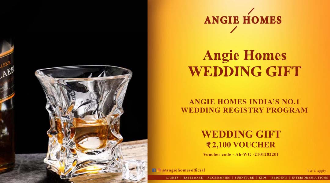 Angie Homes for Indian Wedding Premium Wine Glass Gift Voucher ANGIE HOMES