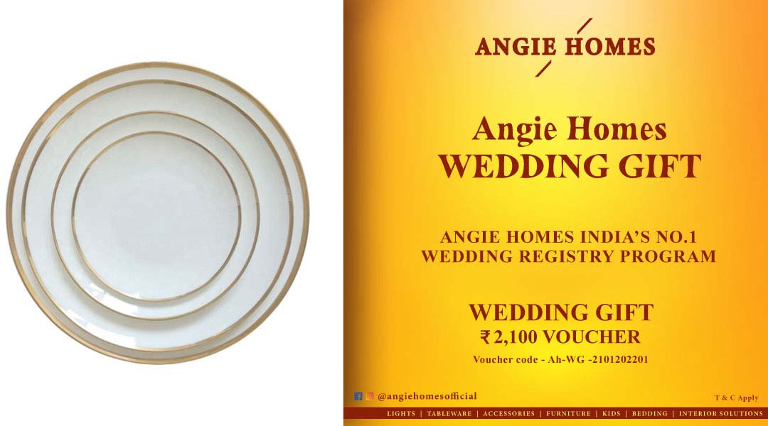 Angie Homes for Indian Wedding Premium Plates Gift Voucher ANGIE HOMES